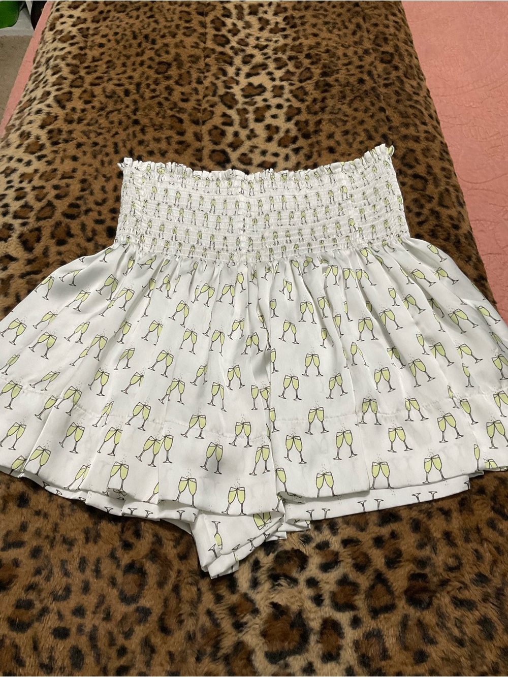Koch Shorts | Koch Erika Champagne Glass Printed High Waisted Shorts - small
